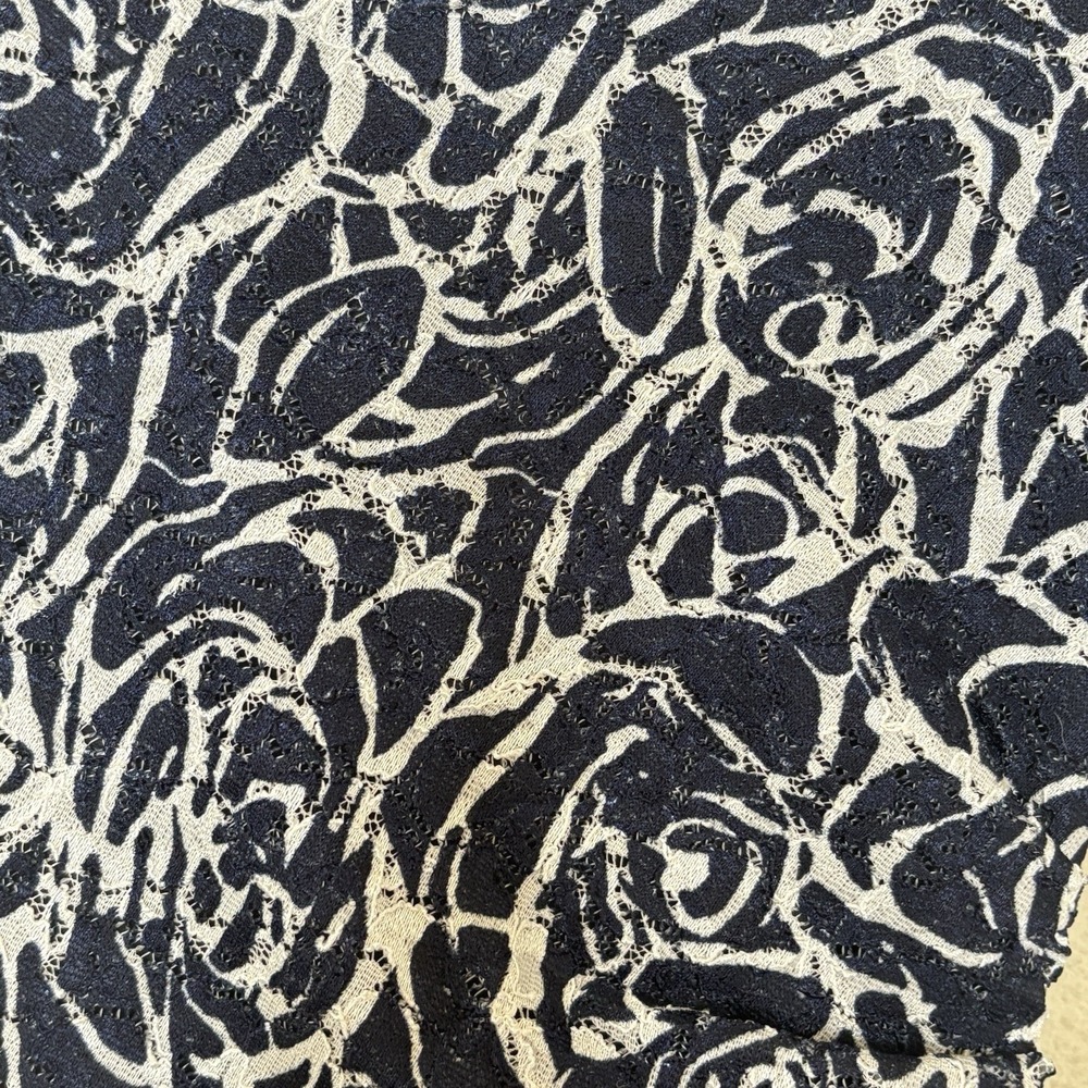 Reiss Cindy Bodycon Midi Dress Womens Size 4 Navy Abstract Retro Office Siren - Picture 7 of 10